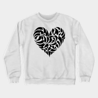 Fractured heart with multiple black hearts Crewneck Sweatshirt